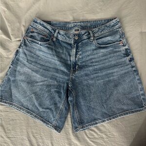 American Eagle Outfitters Light Blue High-Rise Denim Shorts